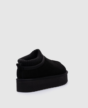 Colors of California Black suede clogs HCYWPLA09