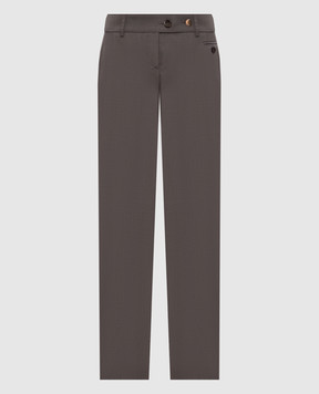 Brunello Cucinelli Gray wool and silk pants M0W07P6443y