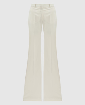 Del Core White BOOTCUT flared pants with wool P001102T0891