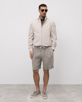 Brunello Cucinelli Grey polo with piping M29800125
