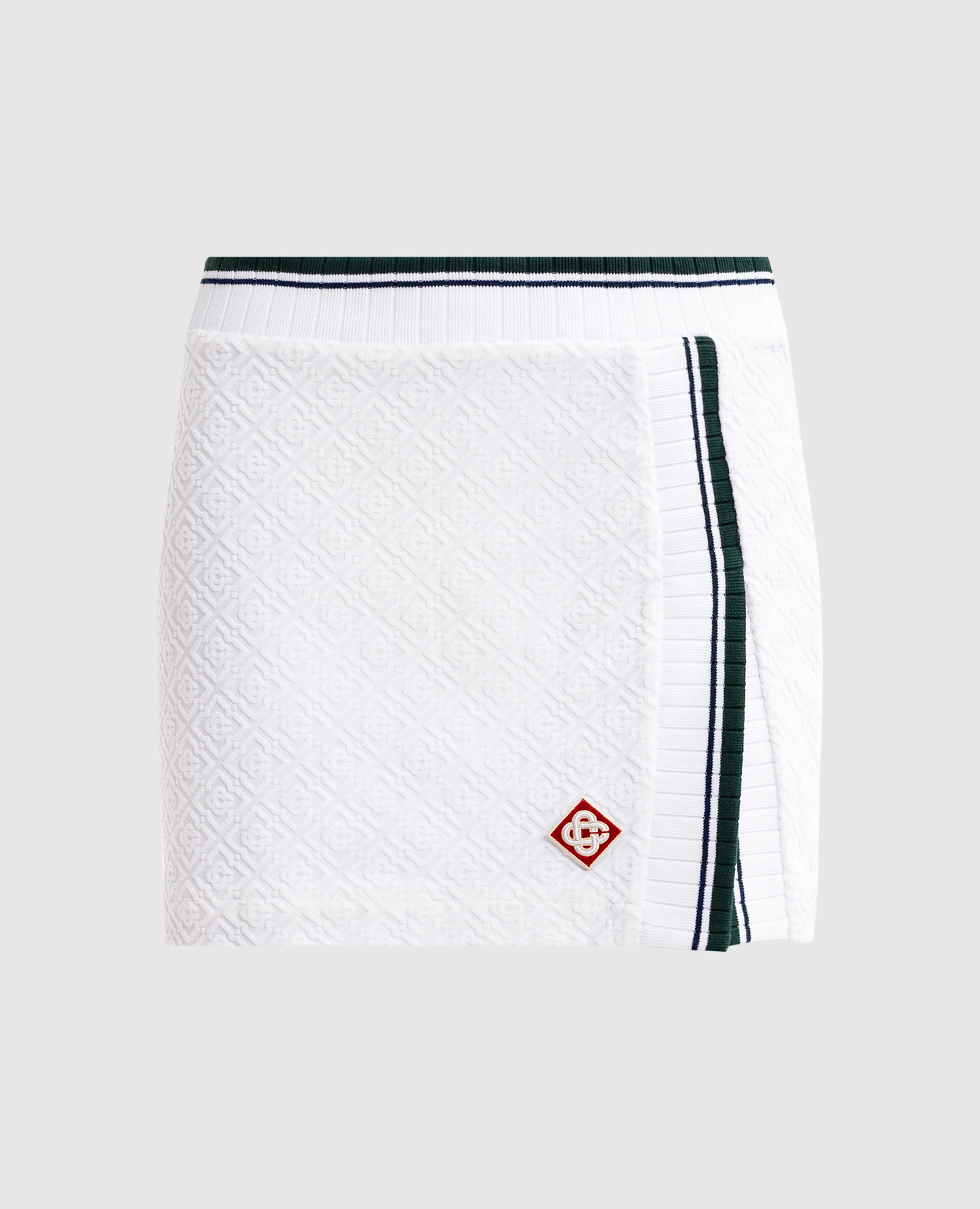 White terry mini skirt with textured pattern Casablanca