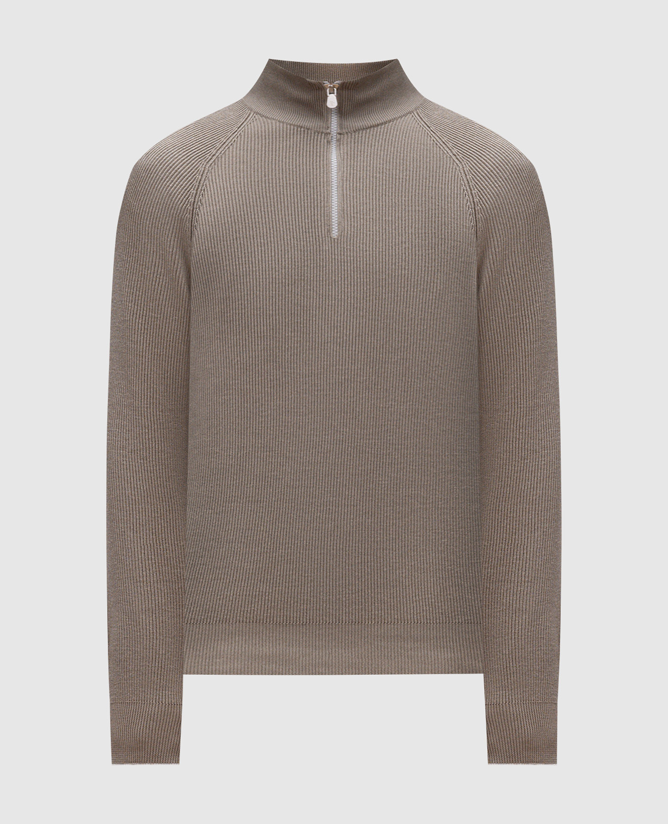 

Green jumper with zipper Brunello Cucinelli