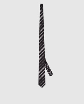 Dolce&Gabbana Black striped silk tie GT149EG0JRY