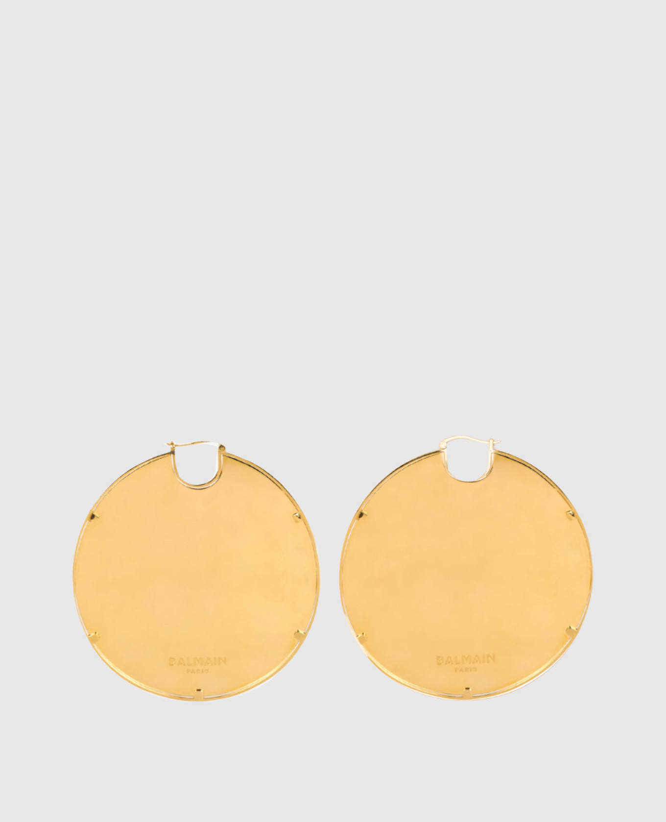 

Gold Congo earrings with a logo Balmain, Golden