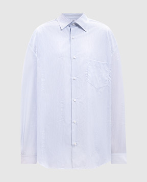 Vetements White striped shirt with logo UA66SH410N