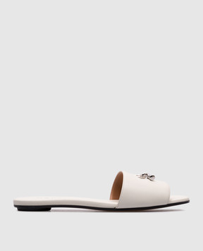 Alexander McQueen White leather flip-flops 817471WIACT