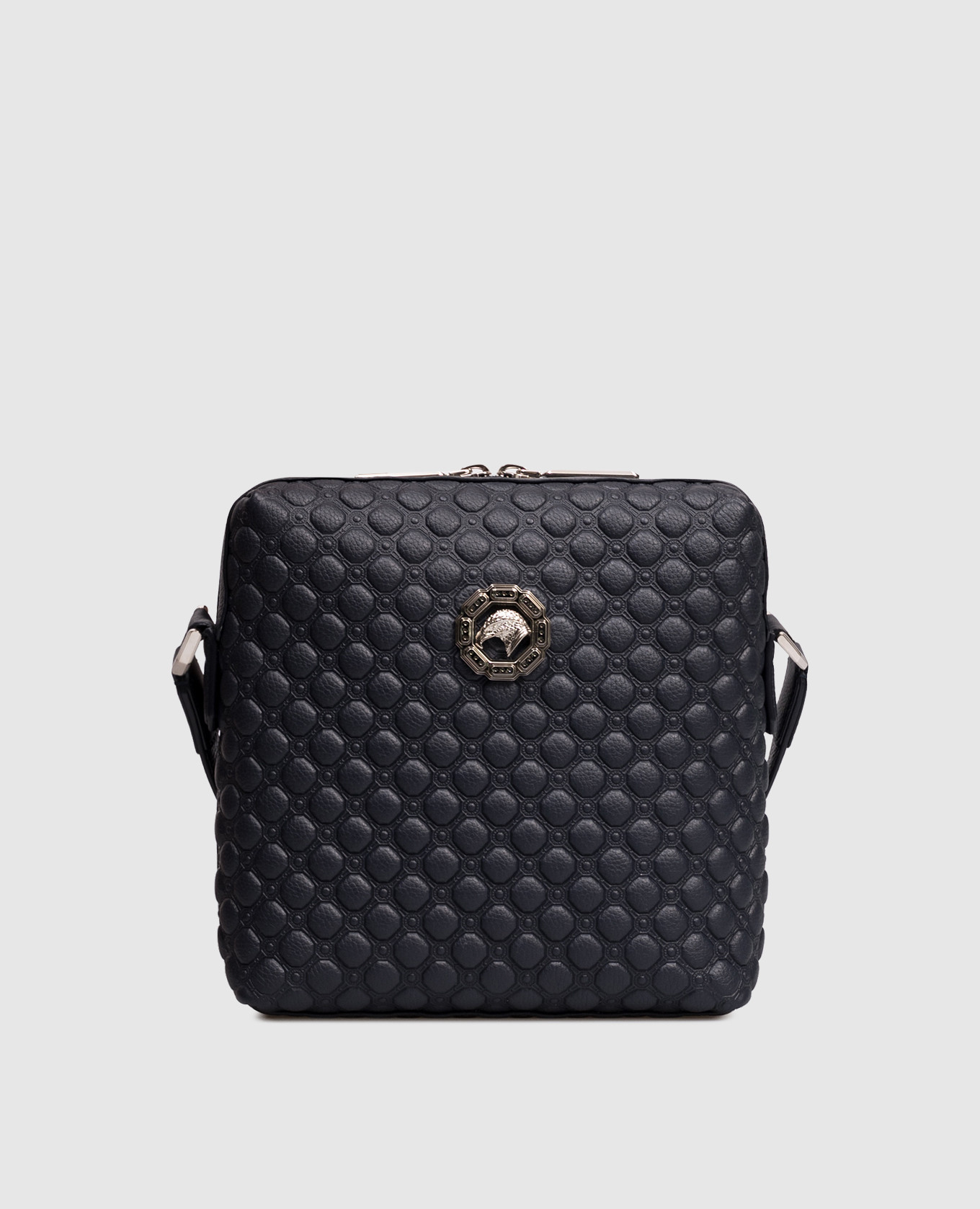 

Blue embossed leather bag Stefano Ricci