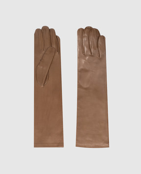 Babe Pay Pls Brown leather long gloves BT8