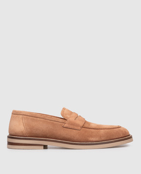 Brunello Cucinelli Brown suede loafers MZUPEAT709