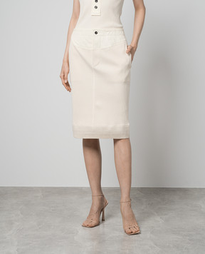 Bottega Veneta Beige striped skirt 784970V3Z60