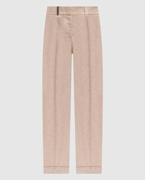 Peserico Beige linen pants P0428302603
