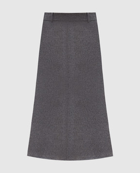 【送料&関税込】Brunello Cucinelli Dark Grey Cotton Skirt Brunello Cucinelli Skirts for women (grey color_ | Shop at