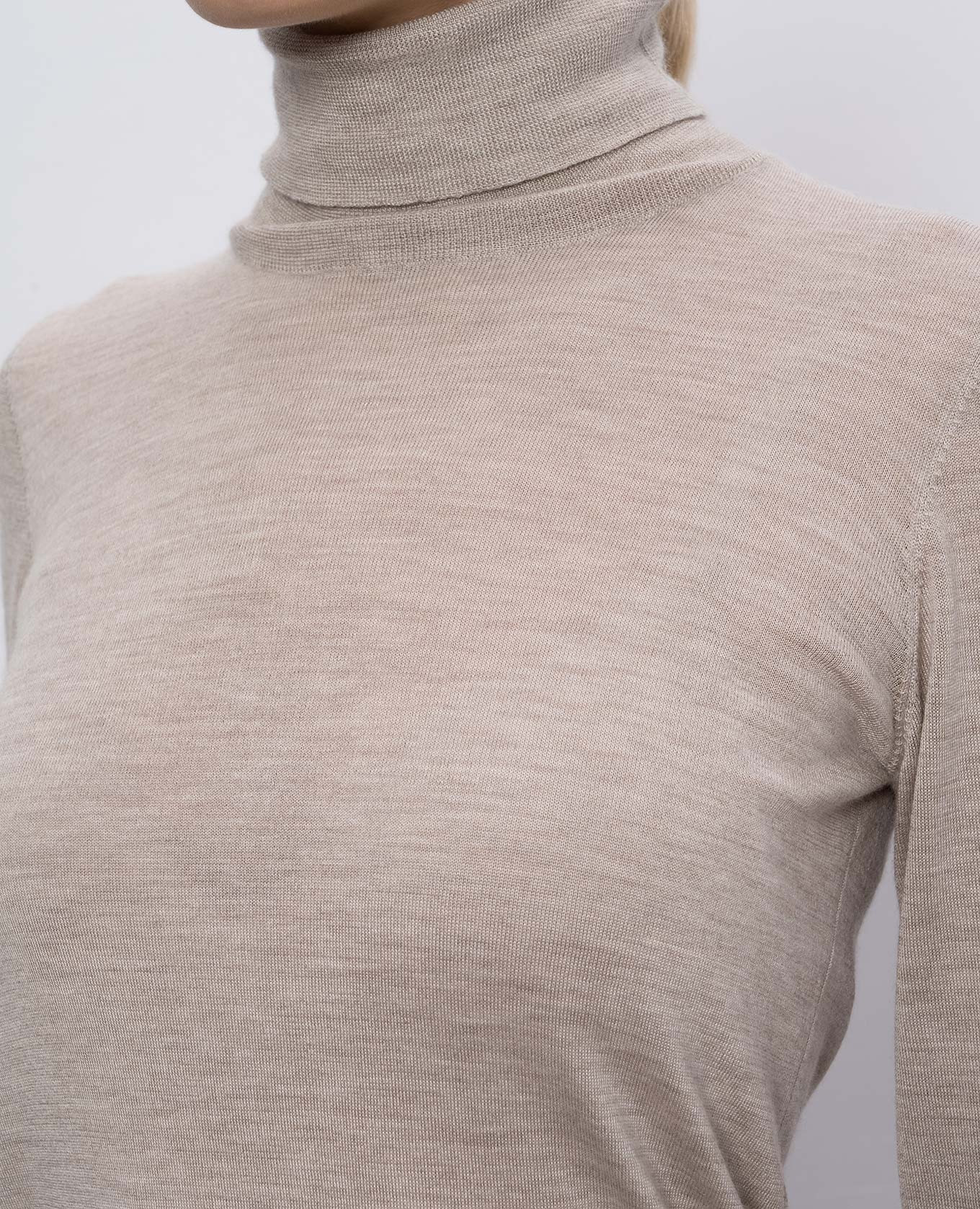 

Beige cashmere and silk turtleneck Brunello Cucinelli