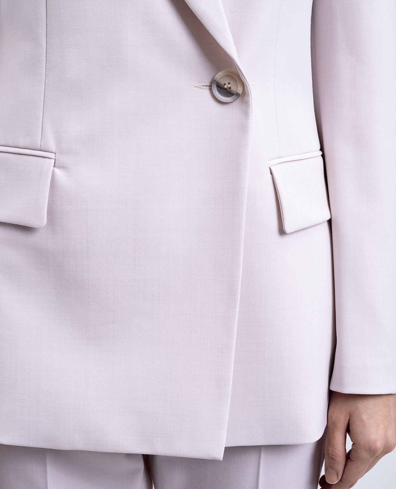 

Beige wool jacket with branded patch Peserico