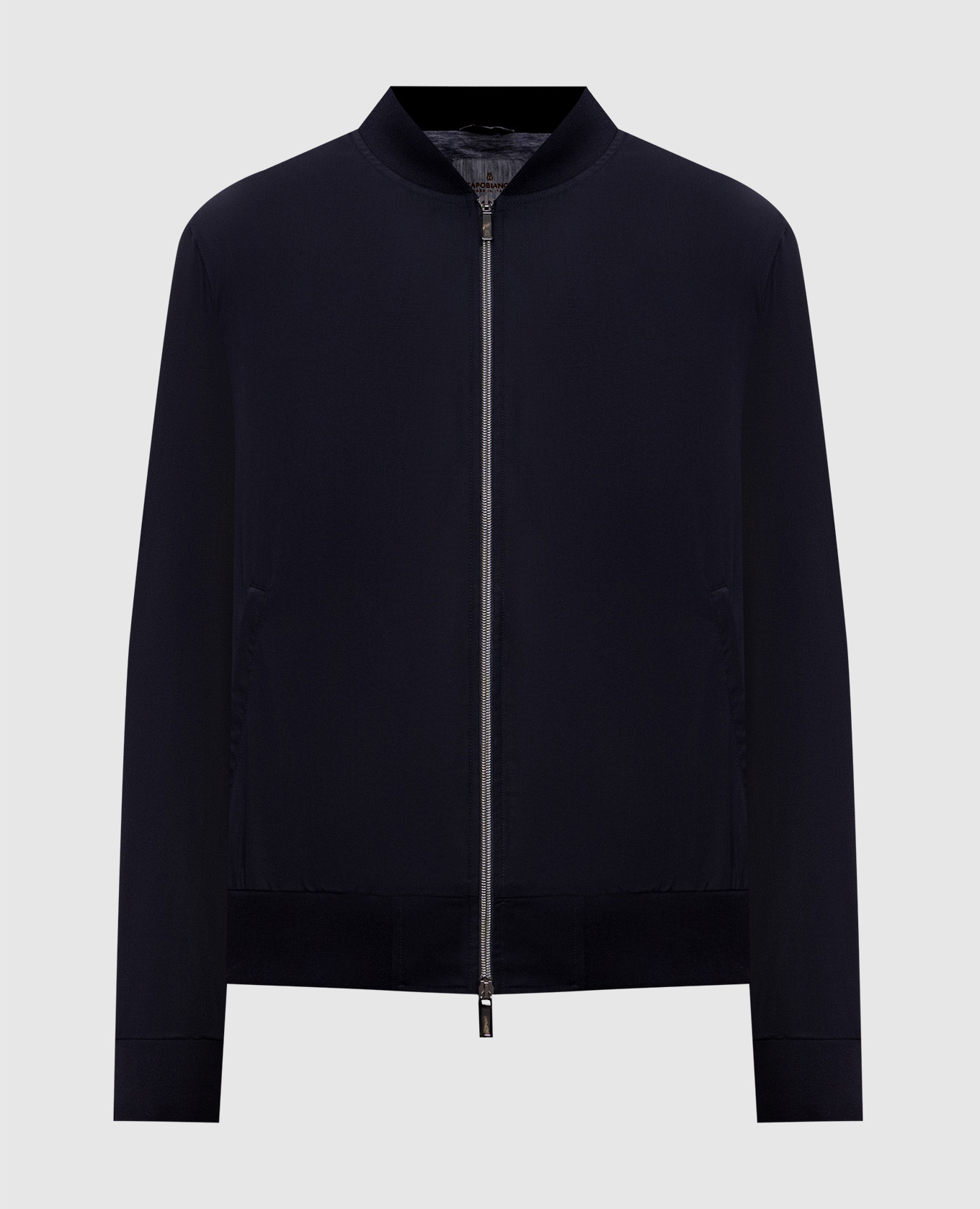 

Blue wool bomber jacket CAPOBIANCO