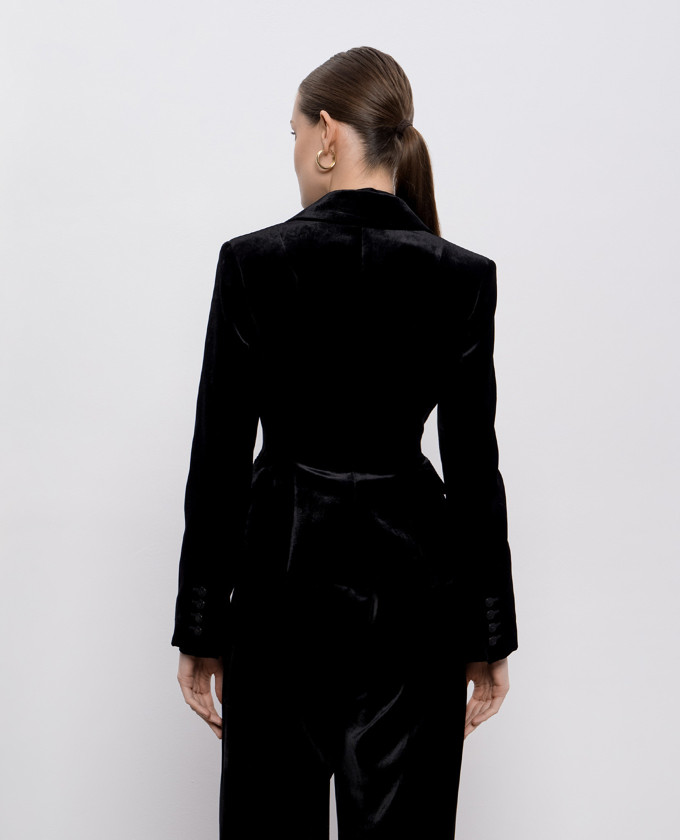 Black velvet jacket with silk Ermanno Scervino 4