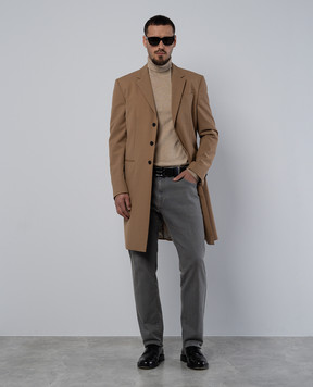 Off-White Relaxed brown elongated jacket OMEN044S22FAB001