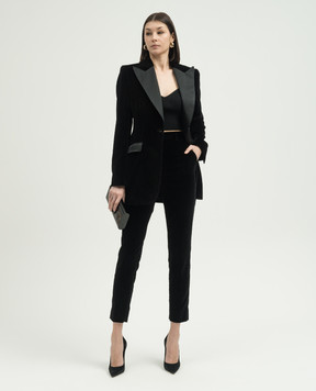 Dolce&Gabbana Black velvet pants FTC30TFUVG7