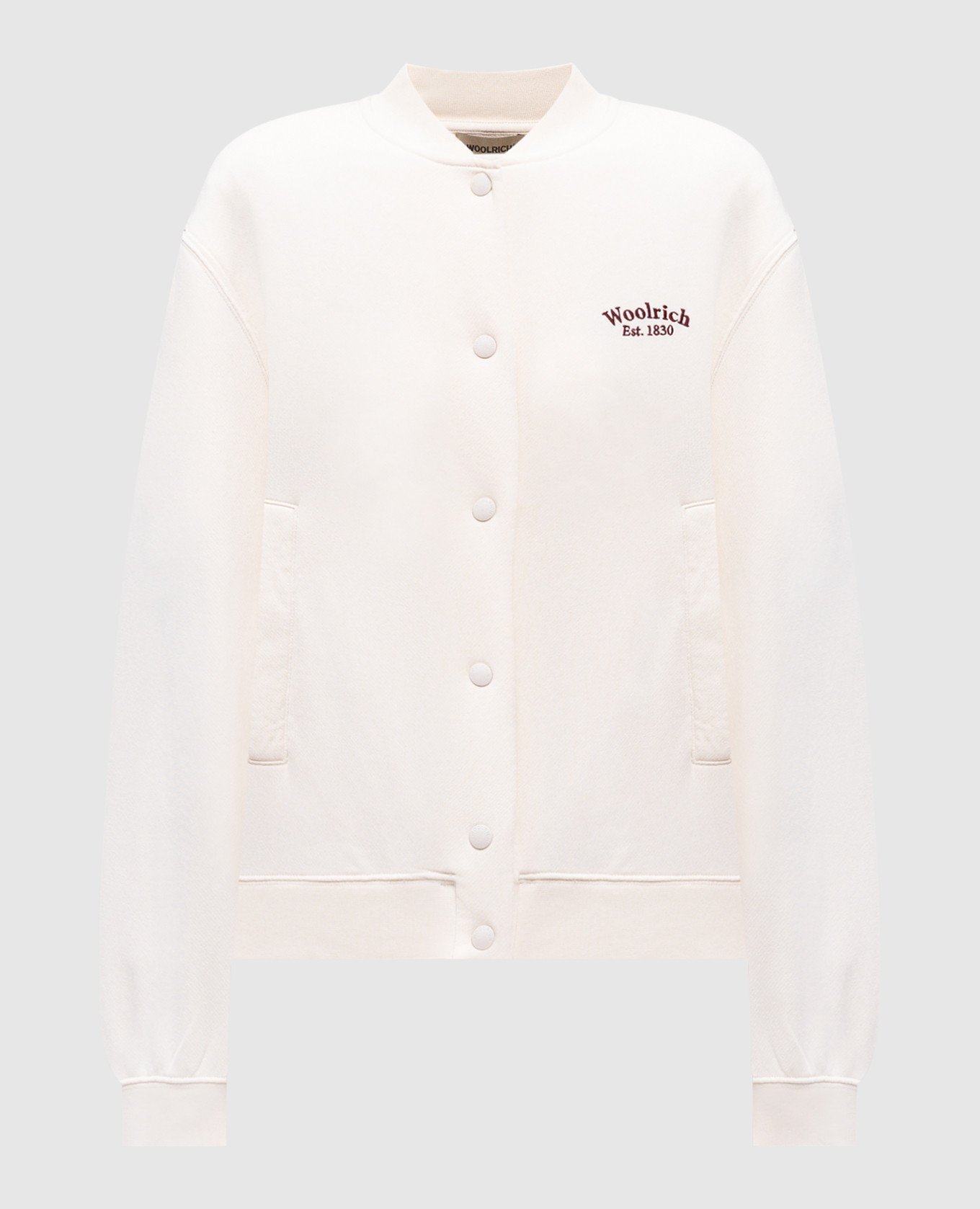 

Beige bomber jacket with logo embroidery Woolrich