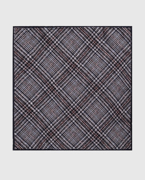 Brunello Cucinelli Blue double-sided printed silk pachet MI8710091