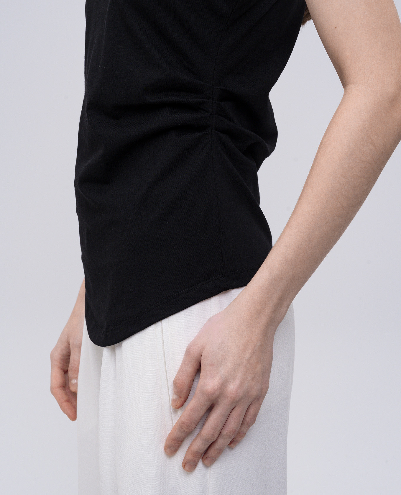 

Black top with drape Solotre