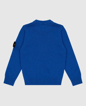 Stone Island Children's blue sweater with wool and cashmere K2S165100002S00M1