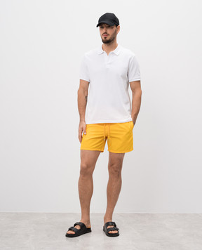 Vilebrequin Yellow swim shorts with logo patch MOOC4A00