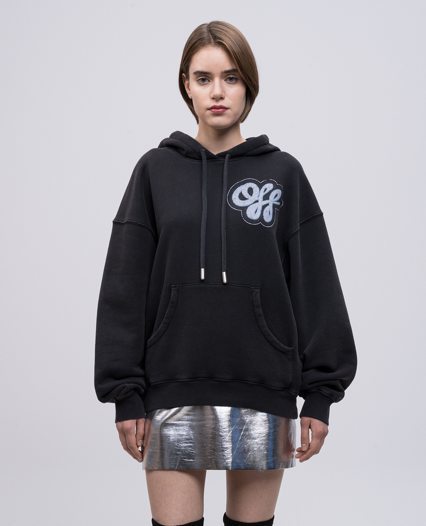 

Grey hoodie with logo print Off-White