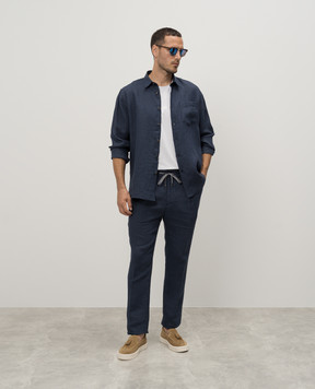 Cashmere&Whiskey Blue linen pants 2556