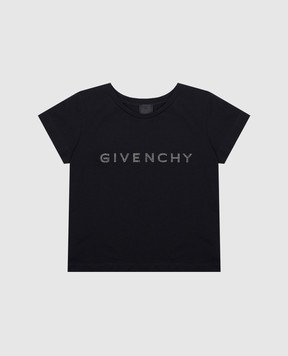 Givenchy Children's black t-shirt with a logo H30429612