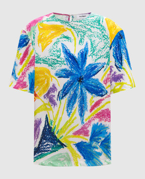 Gary Bigeni GINO T-shirt made of silk in a floral print GINO