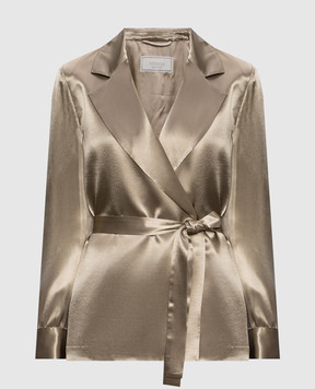 Peserico Beige double-breasted jacket A01195A01514