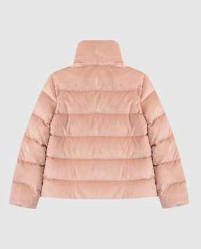 Moncler ENFANT Children's pink corduroy down jacket K29541A00033598QF810