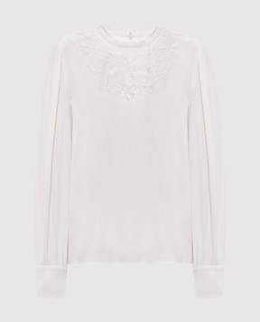 Twinset Beige blouse with lace 242TT2192