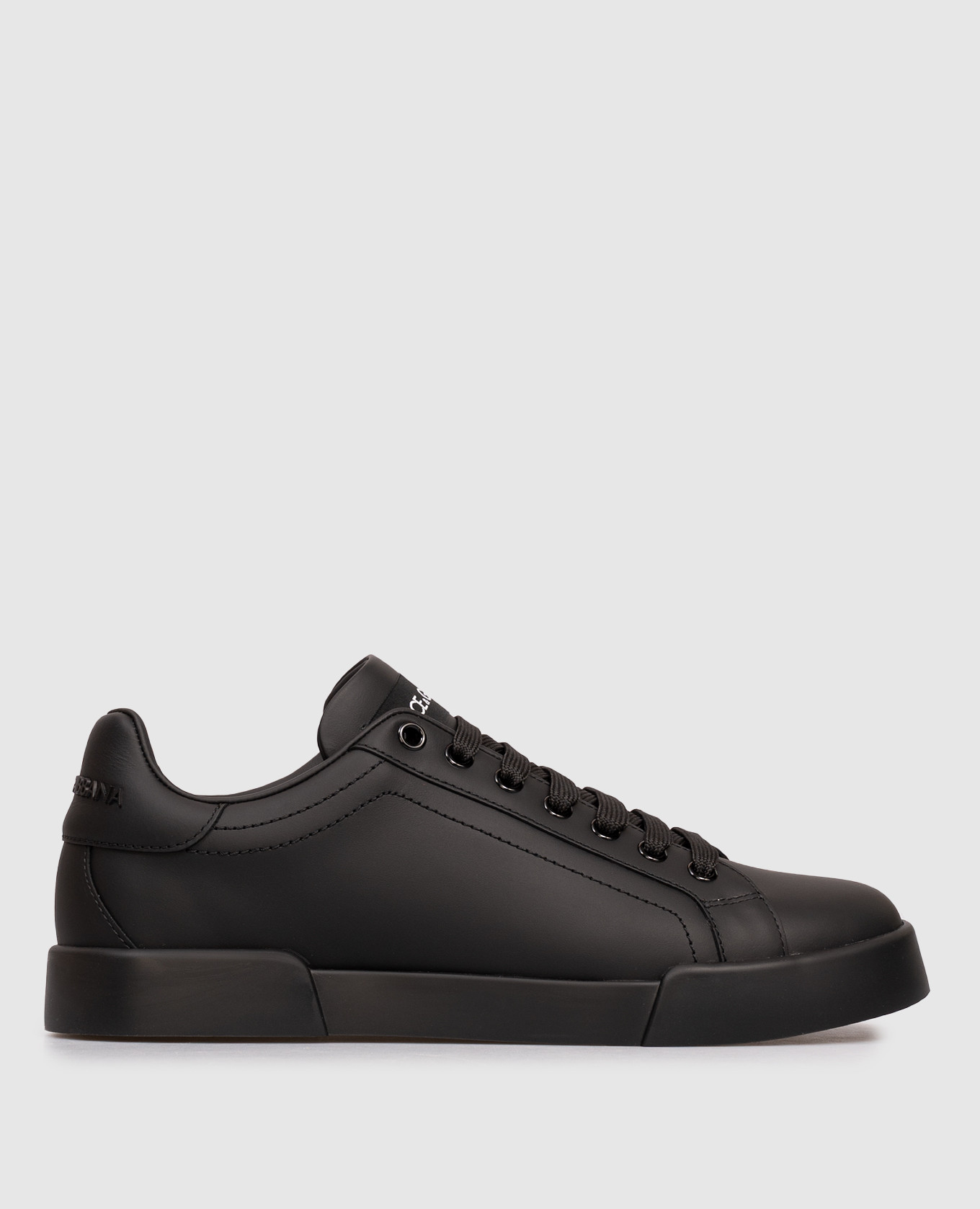 Black leather Portofino sneakers Dolce&Gabbana