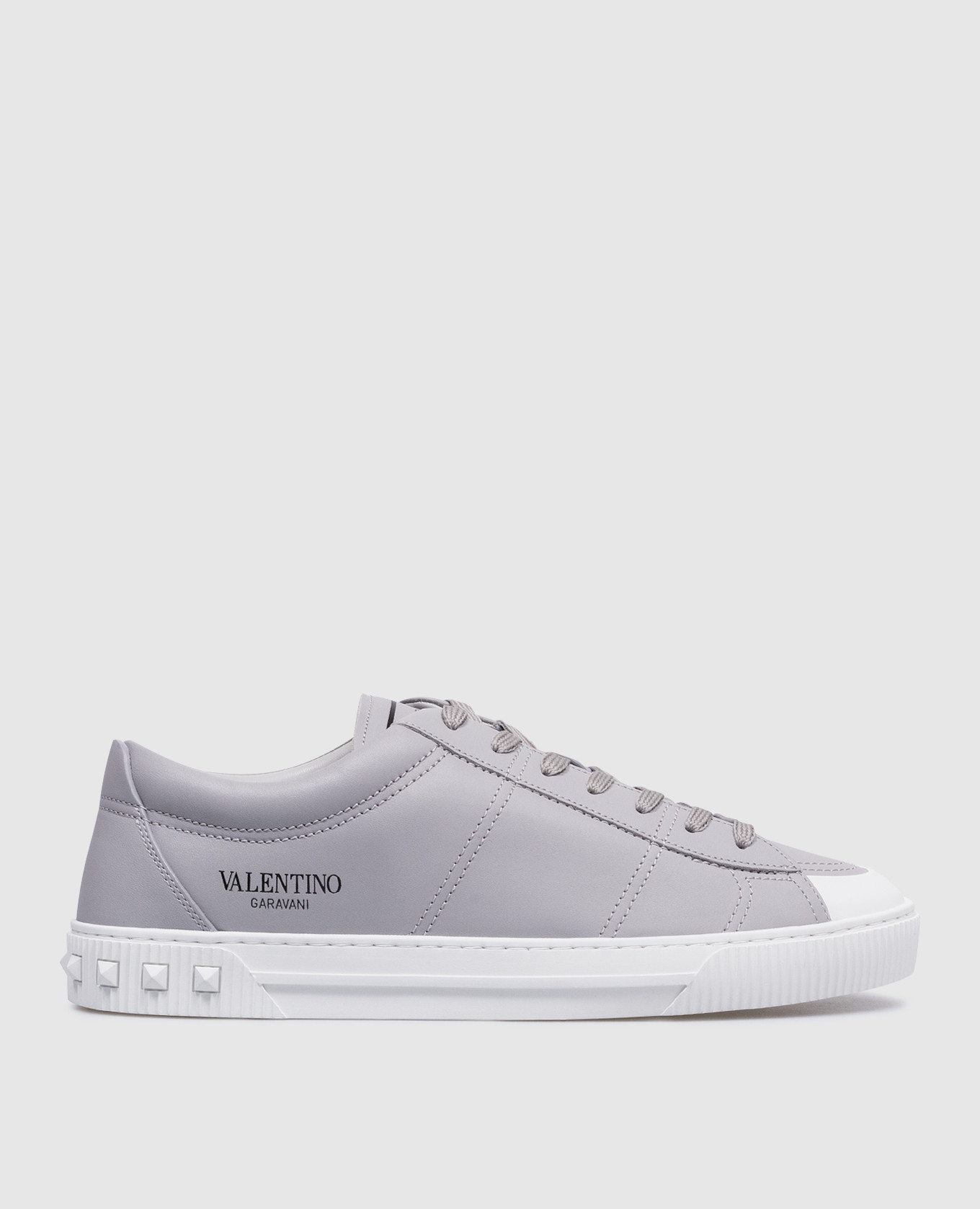 Gray leather sneakers cityplanet valentino