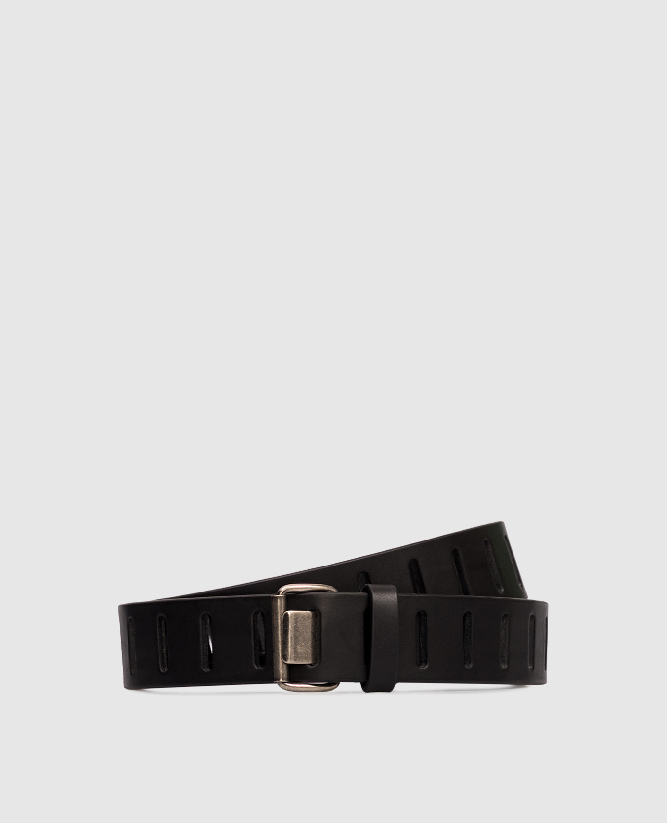 

Black leather belt with perforation Vetements