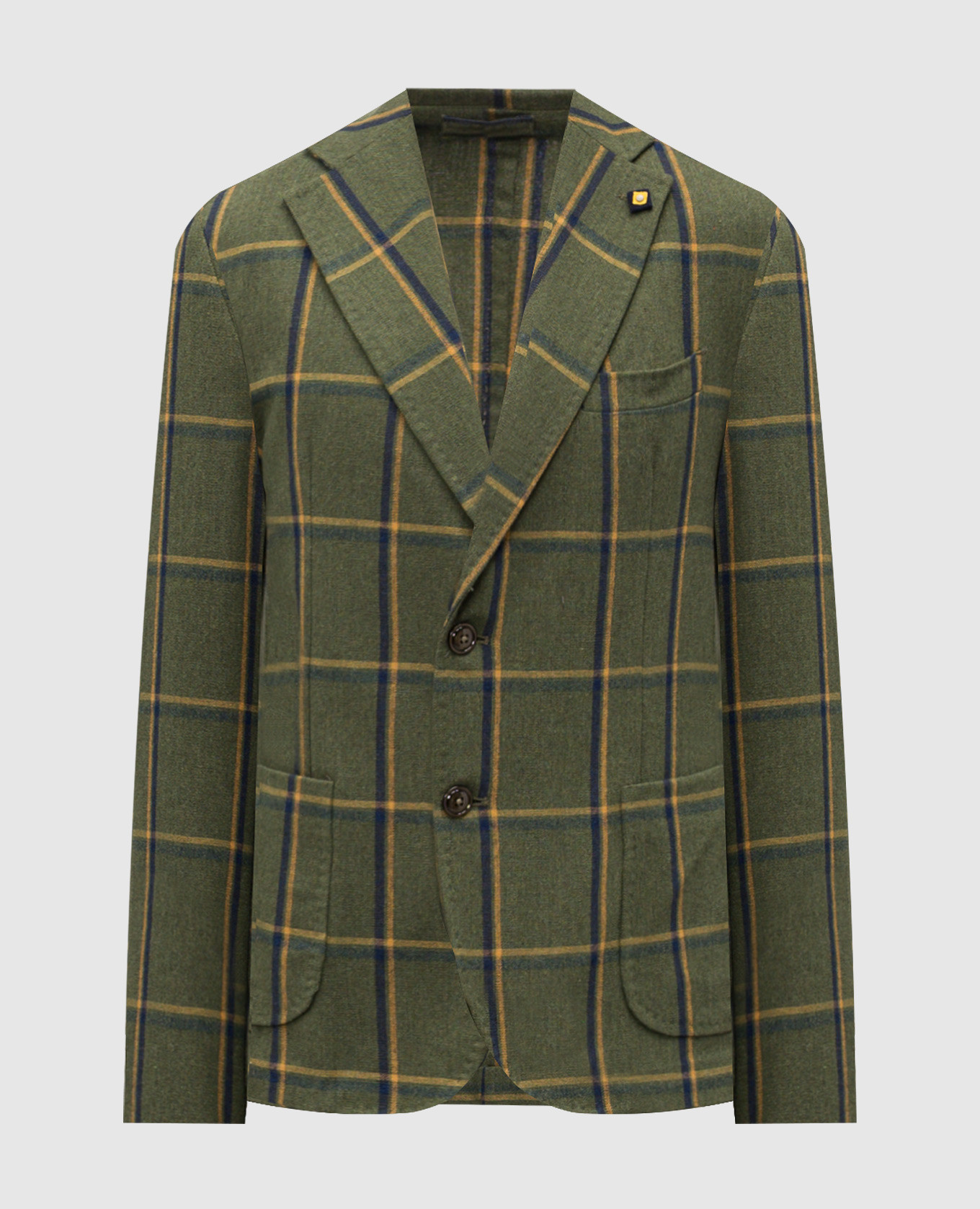 Green checked wool blazer Exibit