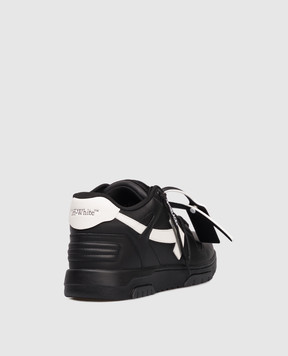 Off-White Out Of Office black leather sneakers M189C9L019