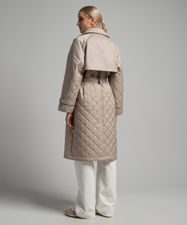Brunello Cucinelli - Beige quilted trench coat MH5049672
