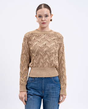 Max Mara PILADE golden sweater with lurex PILADE