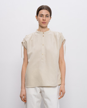 Woolrich Beige blouse with drawstrings CFWWSI0215FRUT3043