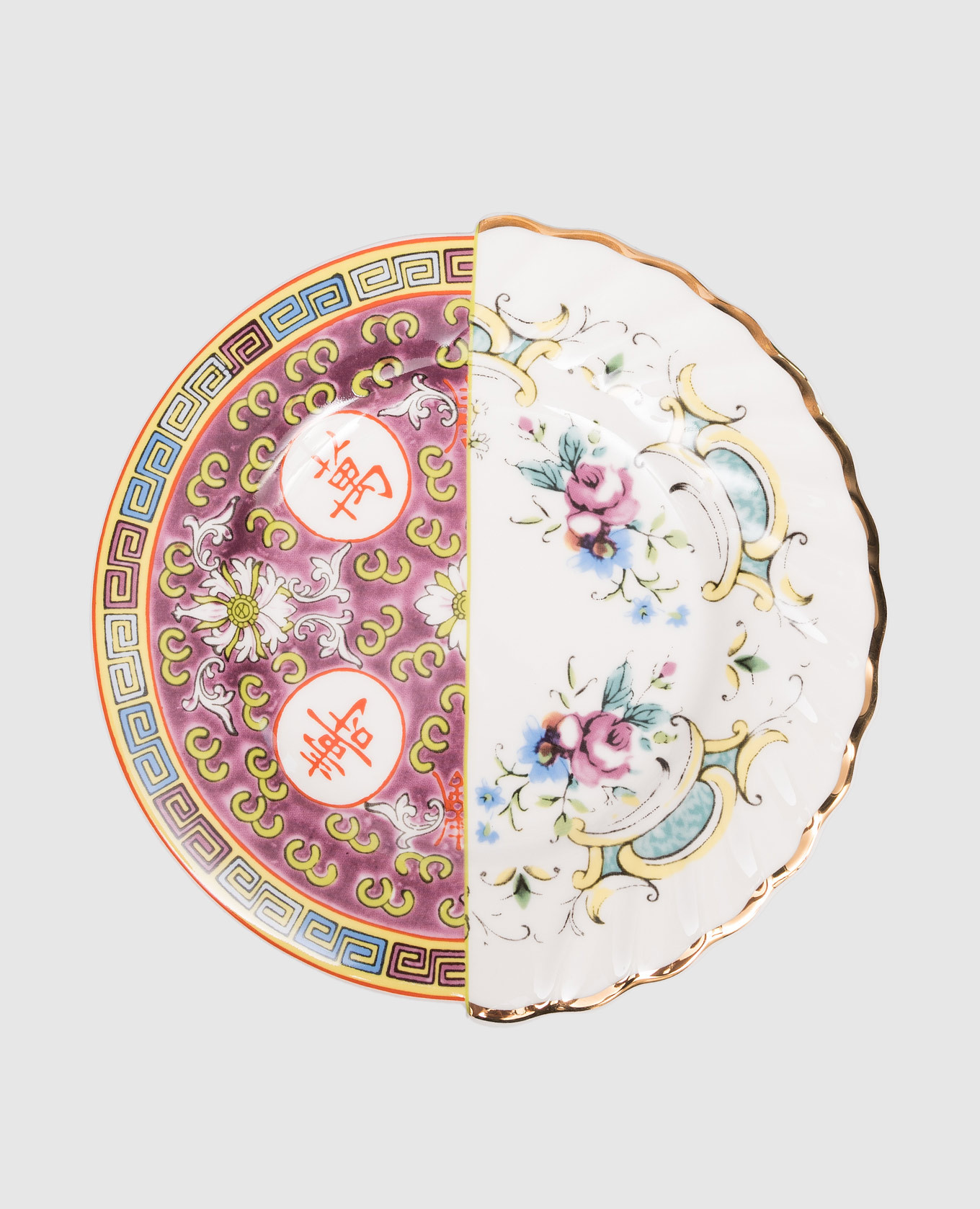 Eudossia printed porcelain dessert plate SELETTI