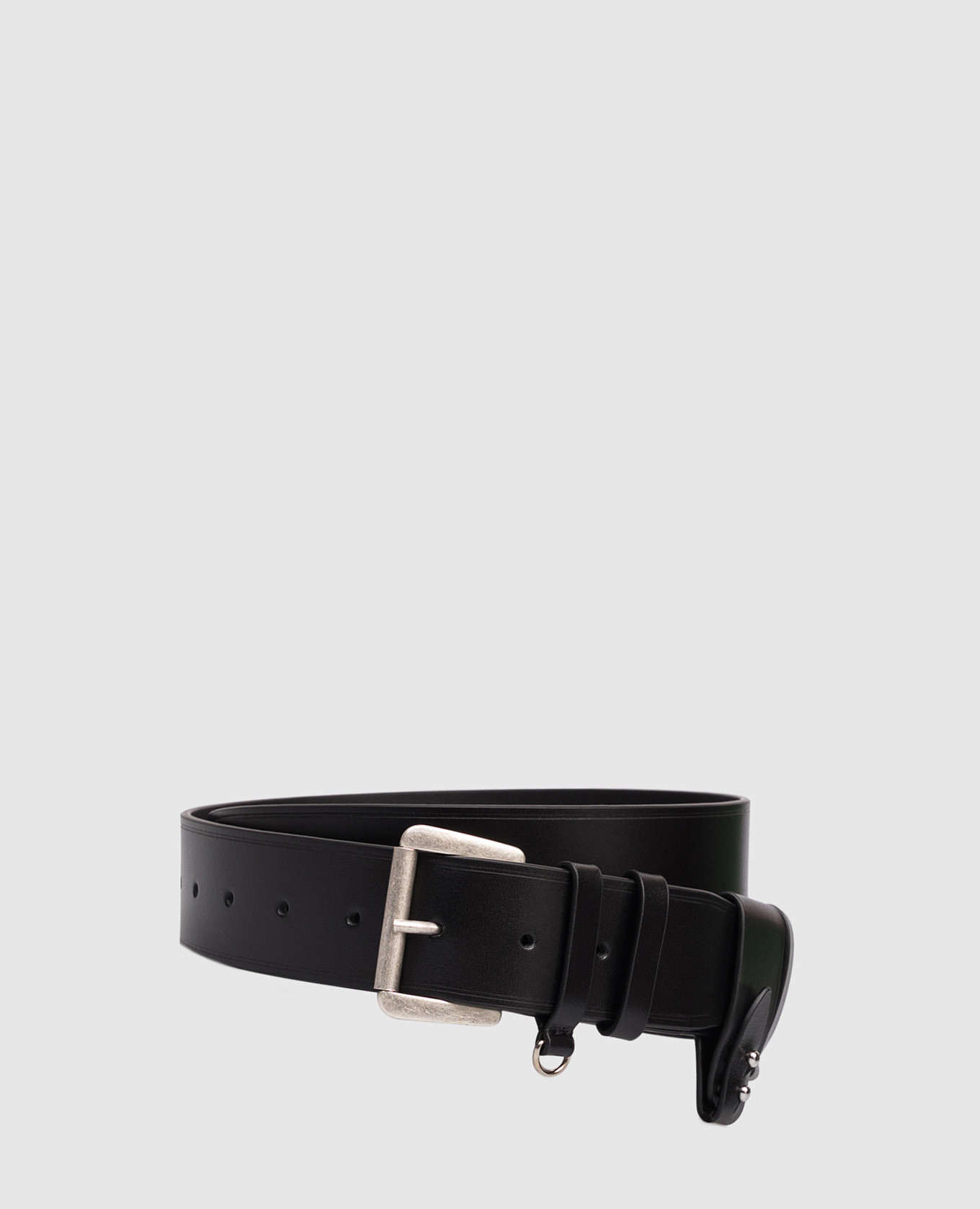 

Black leather belt with loops Ann Demeulemeester
