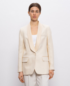 Peserico Beige linen jacket E01489A2606
