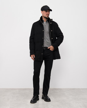 Enrico Mandelli Black cashmere down jacket 2T790A4816