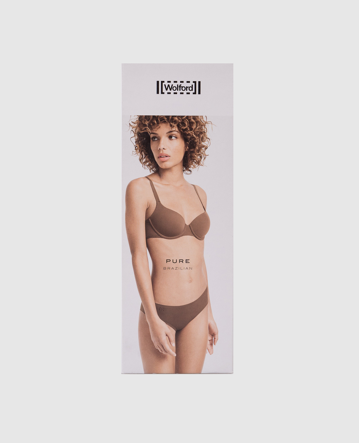 

Brown briefs with logo Wolford