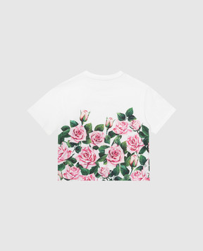 Dolce&Gabbana Children's white T-shirt with a brand print L5JTNLII7GI812+