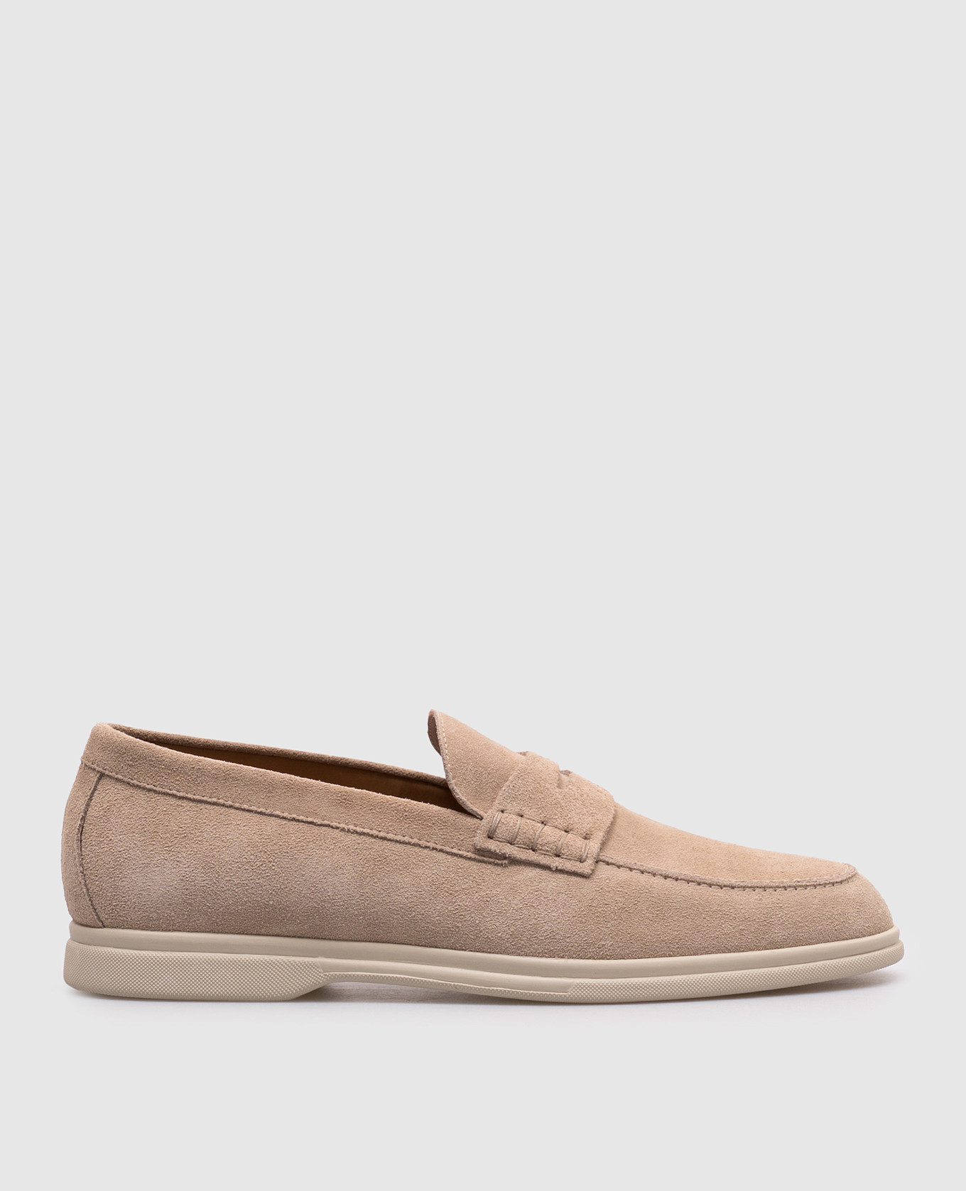 

Beige suede loafers Pini Parma