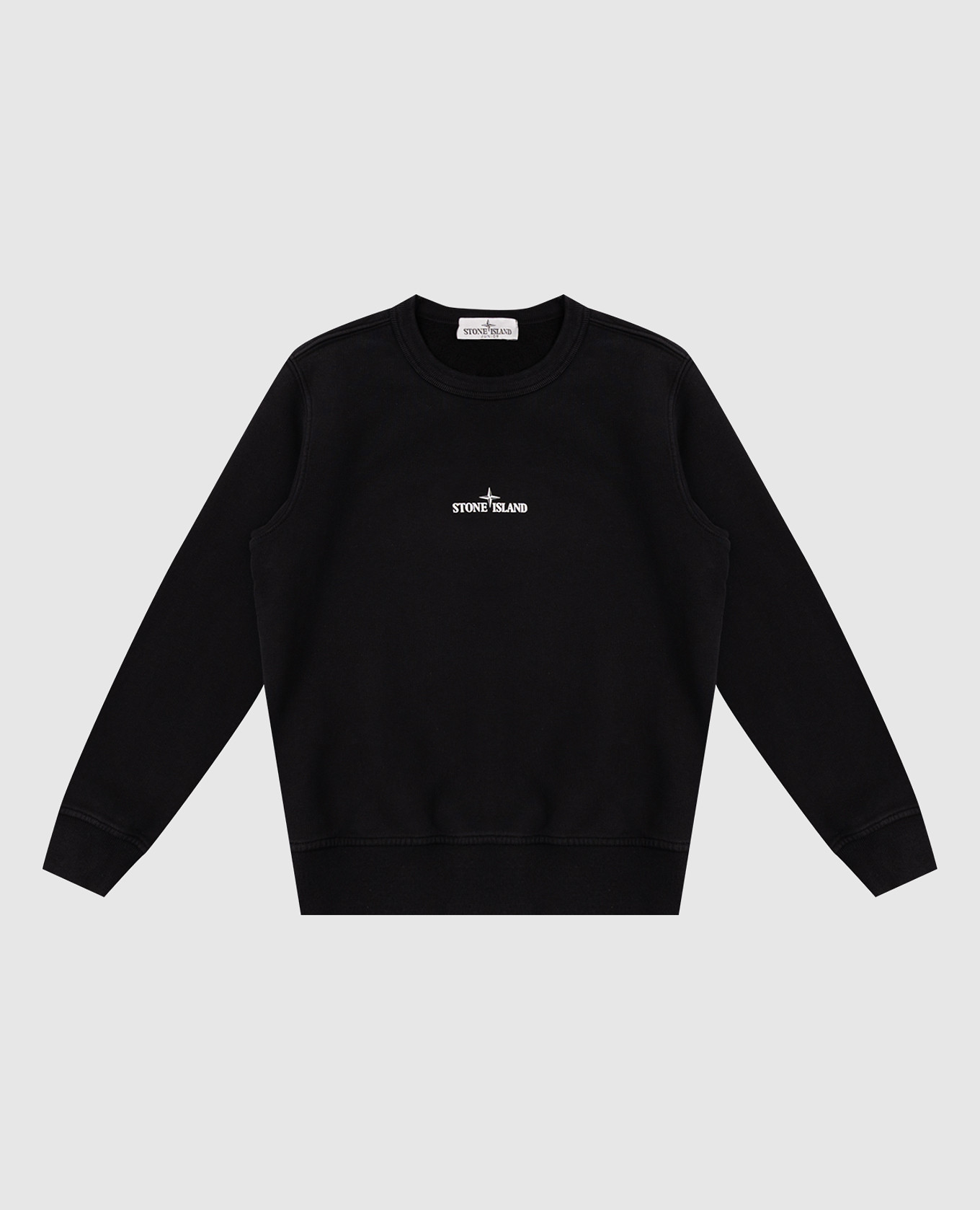 Children&#39;s blue sweatshirt with logo print Stone Island